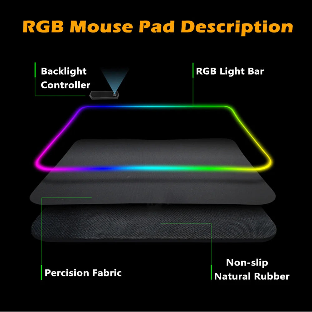 RGB Gaming Mousepad "Wolf Spirit"